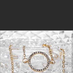 Beautiful gold bracelet with circular design